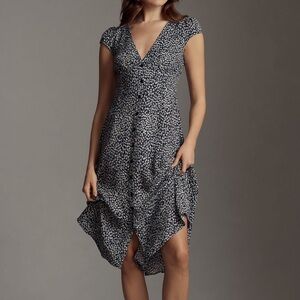 NWT Reformation Wilda Navy Floral Midi Dress Size 0